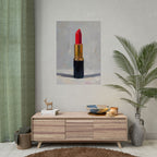 Lipstick Art Poster — Red Lipstick Still Life Rolled Poster