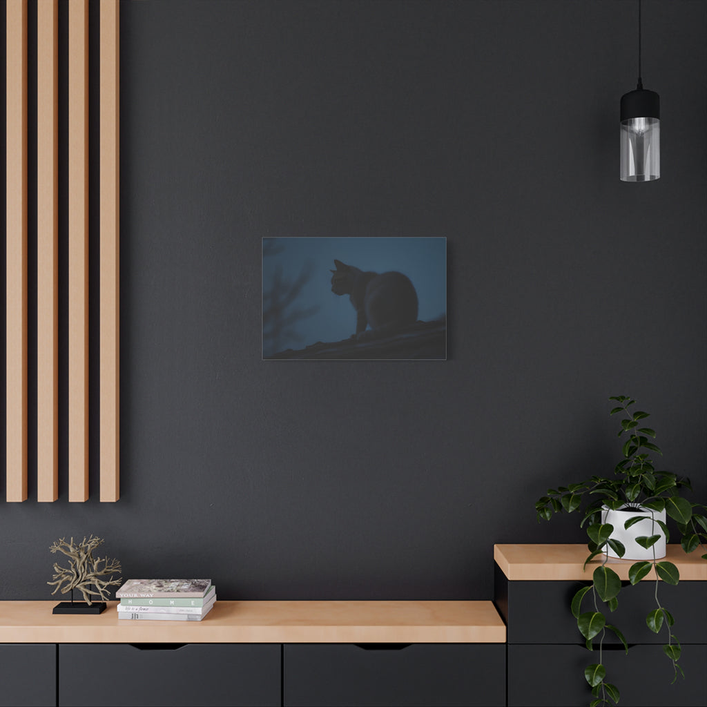 Nightwatch Cat Wall Art - Stretched canvas