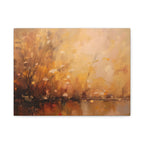 Golden Meadow Abstract Wall Art - Stretched Canvas