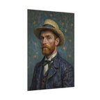 Van Gogh Portrait Rolled Poster — Vintage Impressionist Art Print