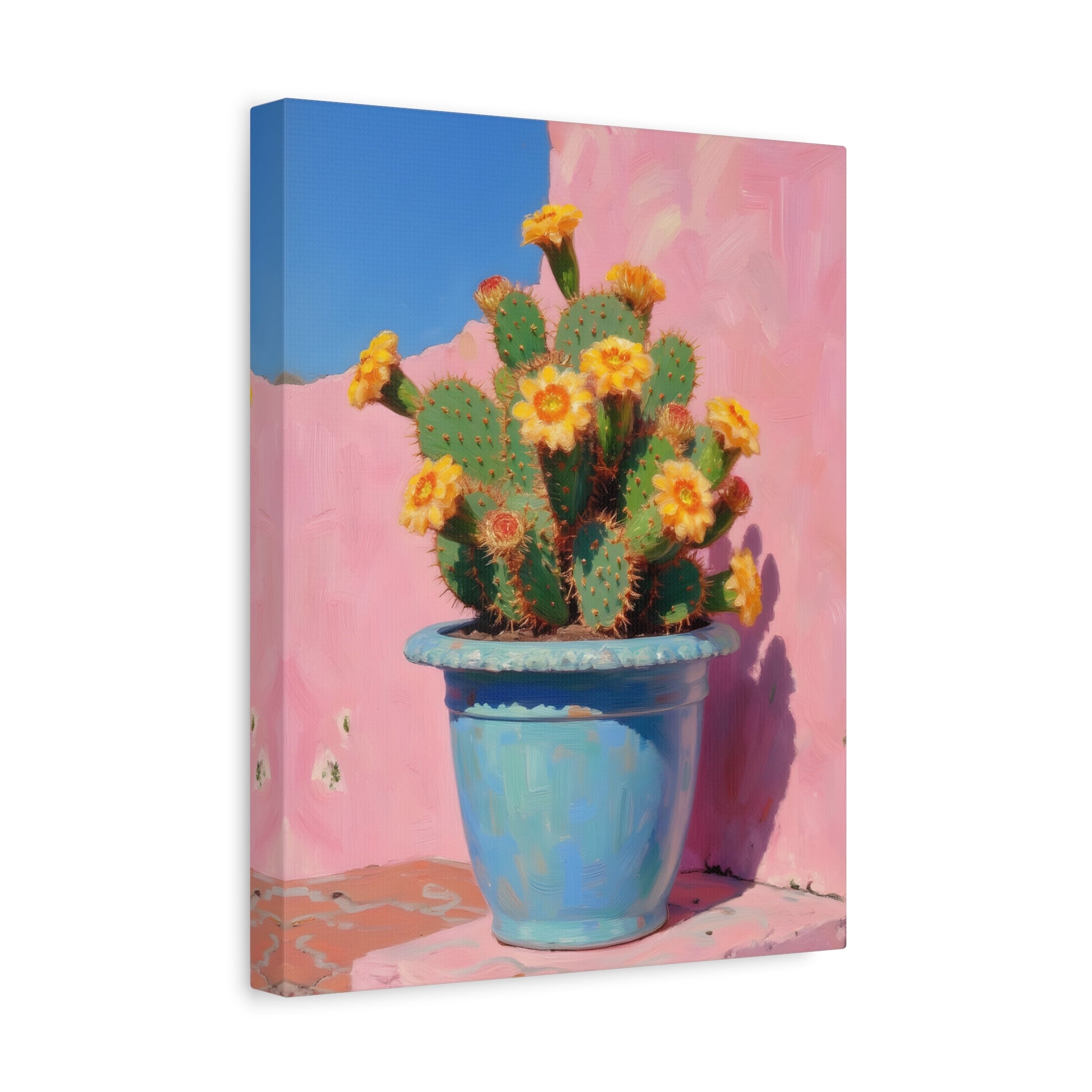 Cactus Pink Wall Art -  Stretched Canvas