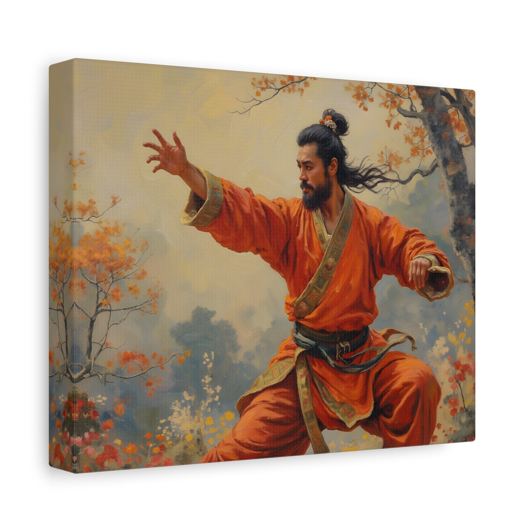Martial Artist Canvas Print - Autumn Warrior Kung Fu Wall Art