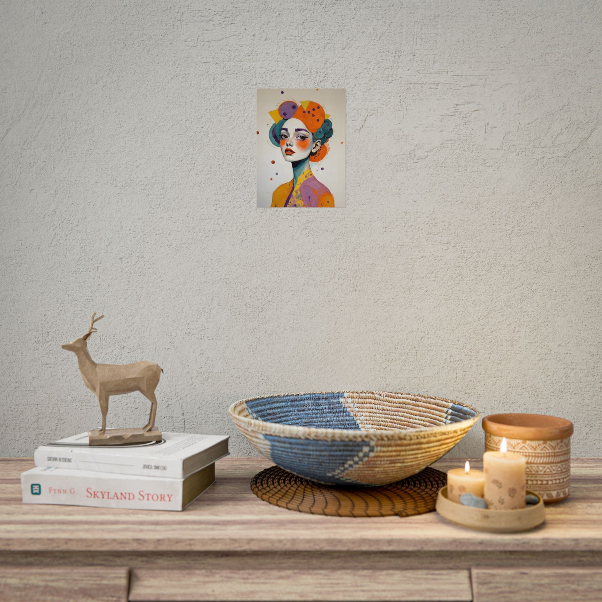 Rolled Poster — Colorful Abstract Portrait Art Print