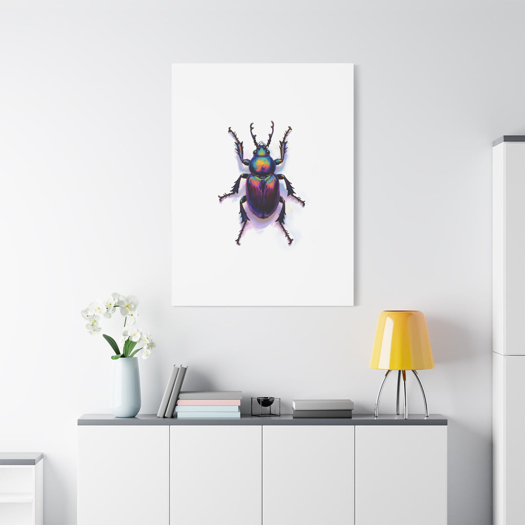 Iridescent Beetle Wall Art – Stretched Canvas