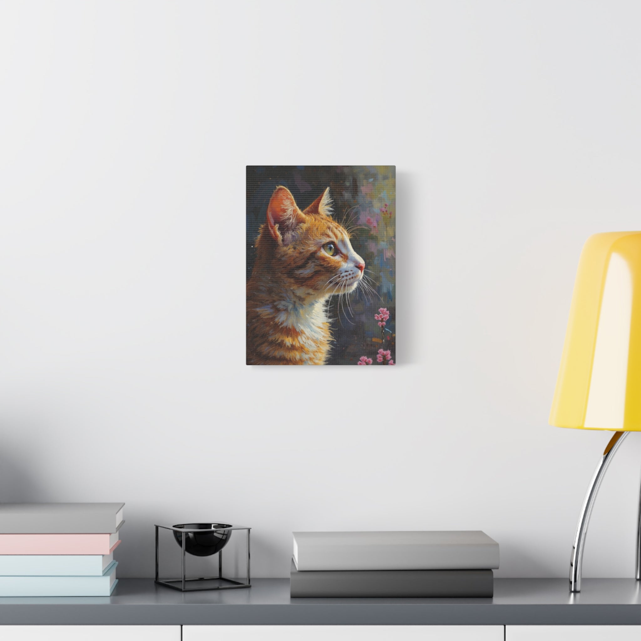 Orange Tabby Cat Portrait Canvas - Stretched Matte Wall Art