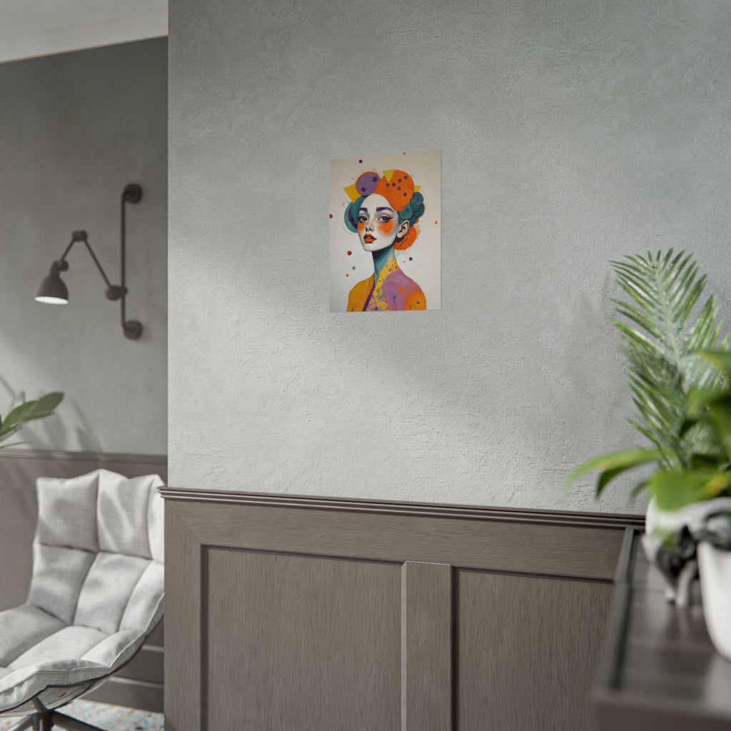 Rolled Poster — Colorful Abstract Portrait Art Print