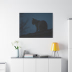 Nightwatch Cat Wall Art - Stretched canvas
