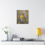 Goldfinch on a branch Wall Art - Stretched Canvas