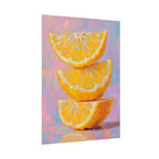 Citrus Slice - Stacked Lemon Wall Art - Stretched Poster