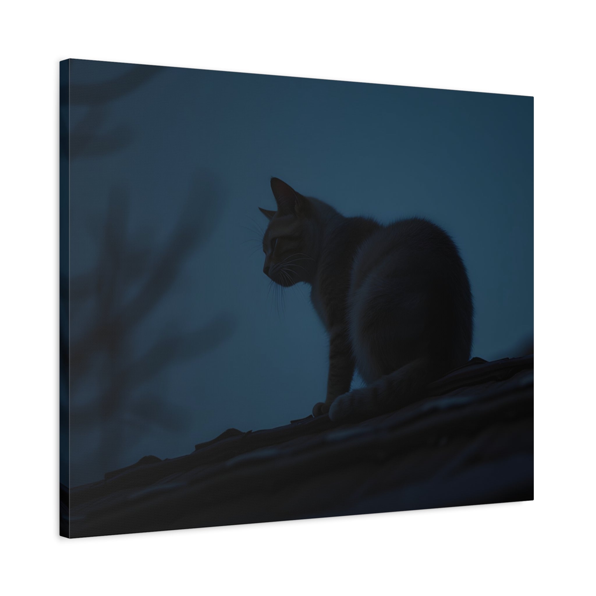 Nightwatch Cat Wall Art - Stretched canvas