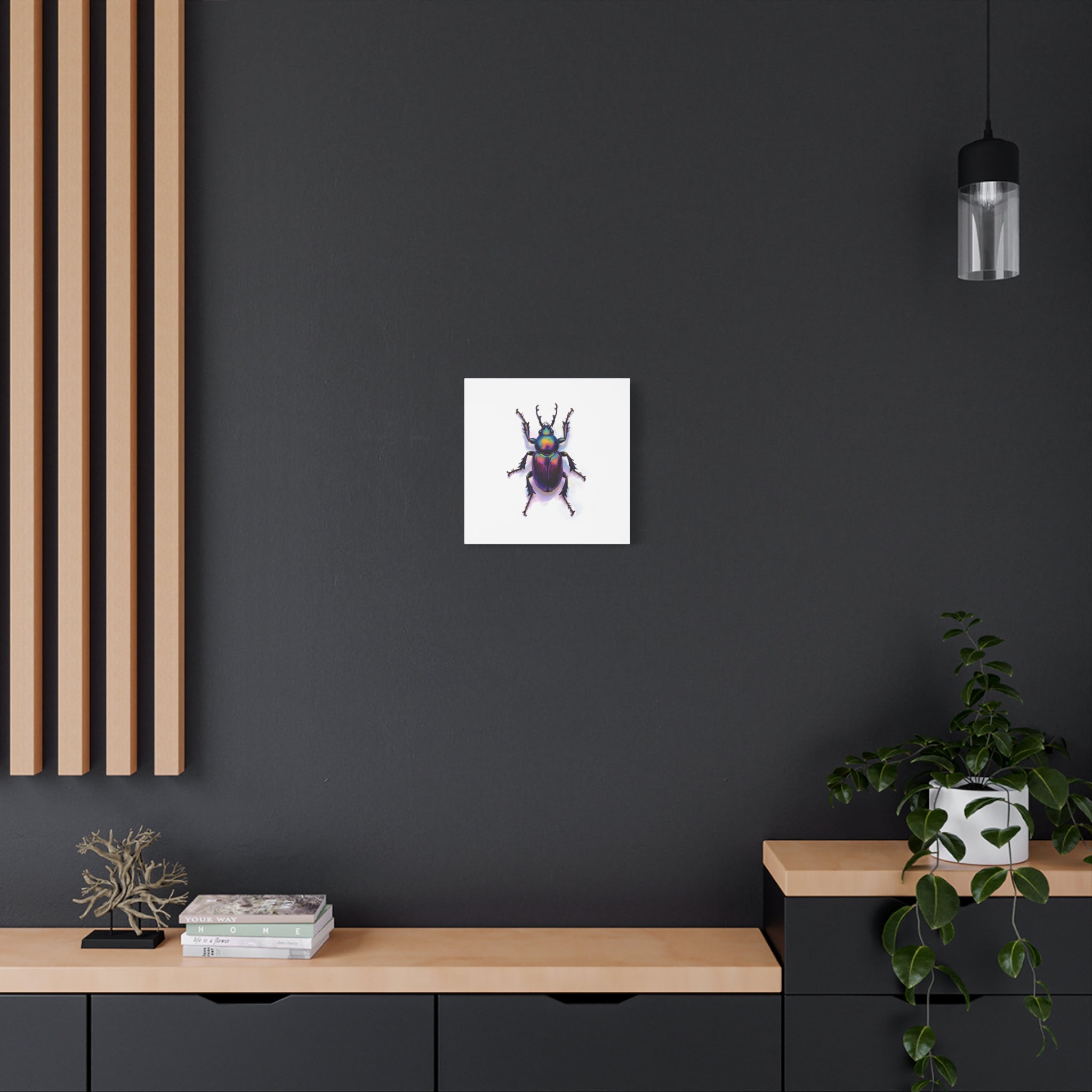 Iridescent Beetle Wall Art – Stretched Canvas