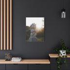 Sunlit Lucky Cat Wall Art - Stretched Canvas