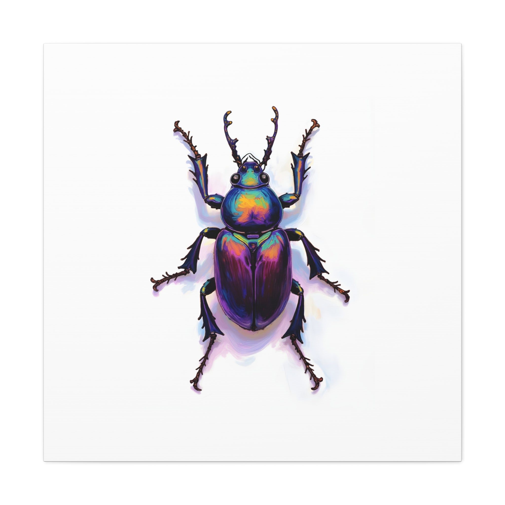 Iridescent Beetle Wall Art – Stretched Canvas