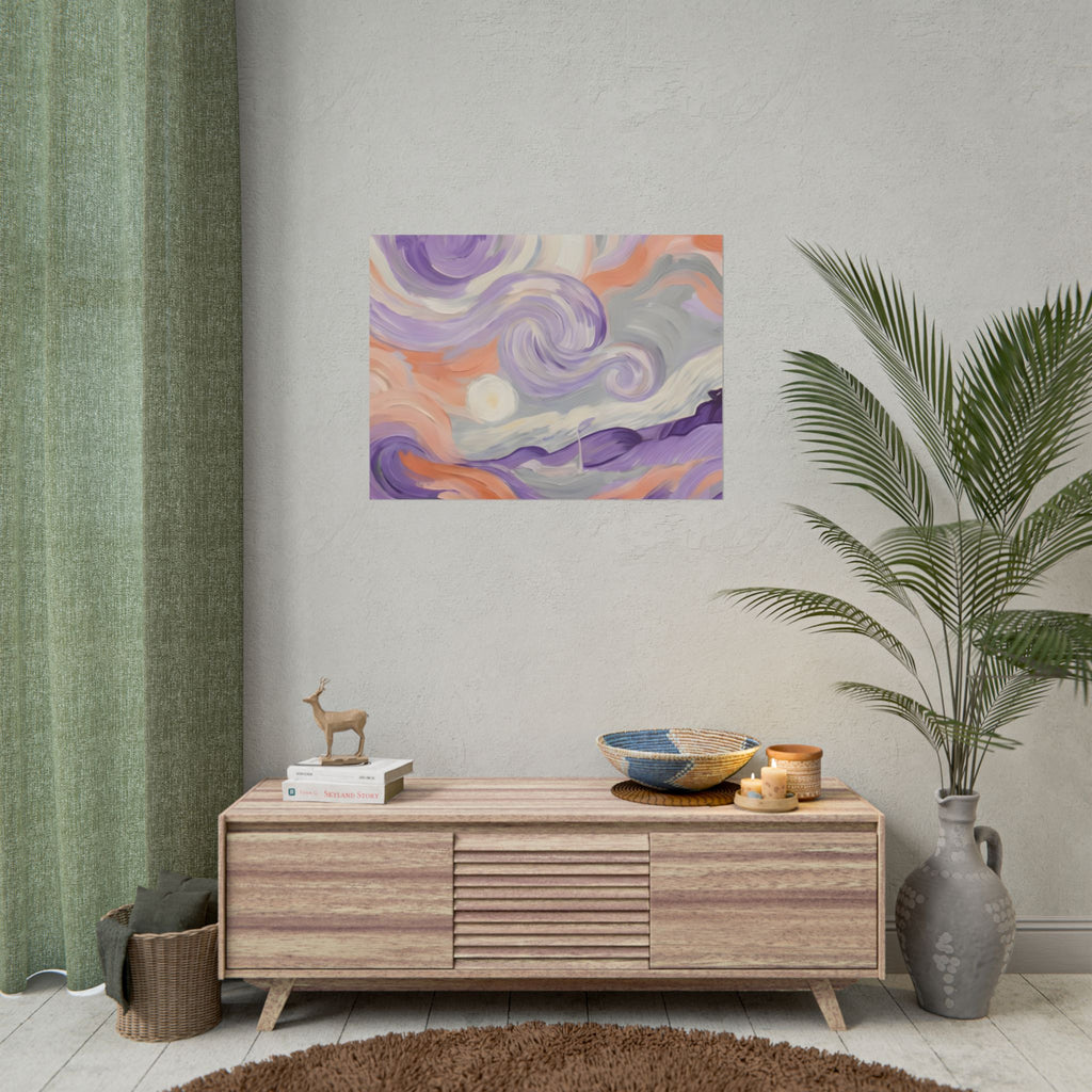 Swirling Pastel Sky Poster