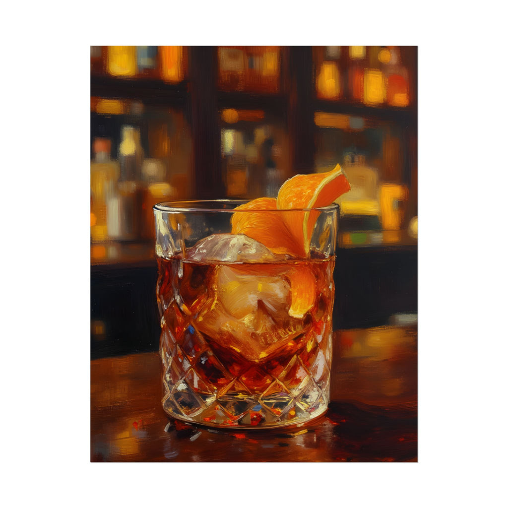 Whisky on Ice Wall Art -  Bar & Home Decor - Poster