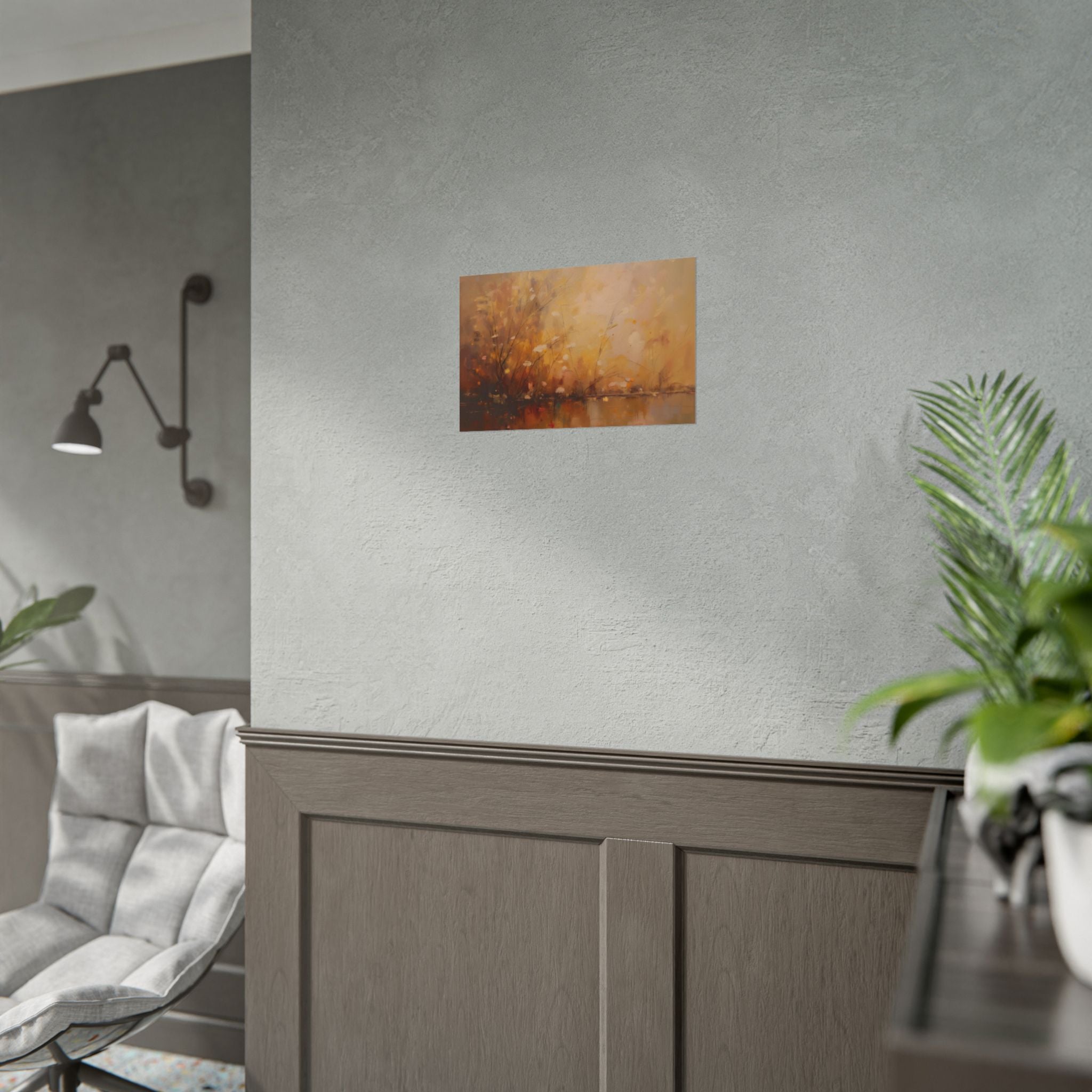 Golden Meadow Abstract Wall Art - Poster