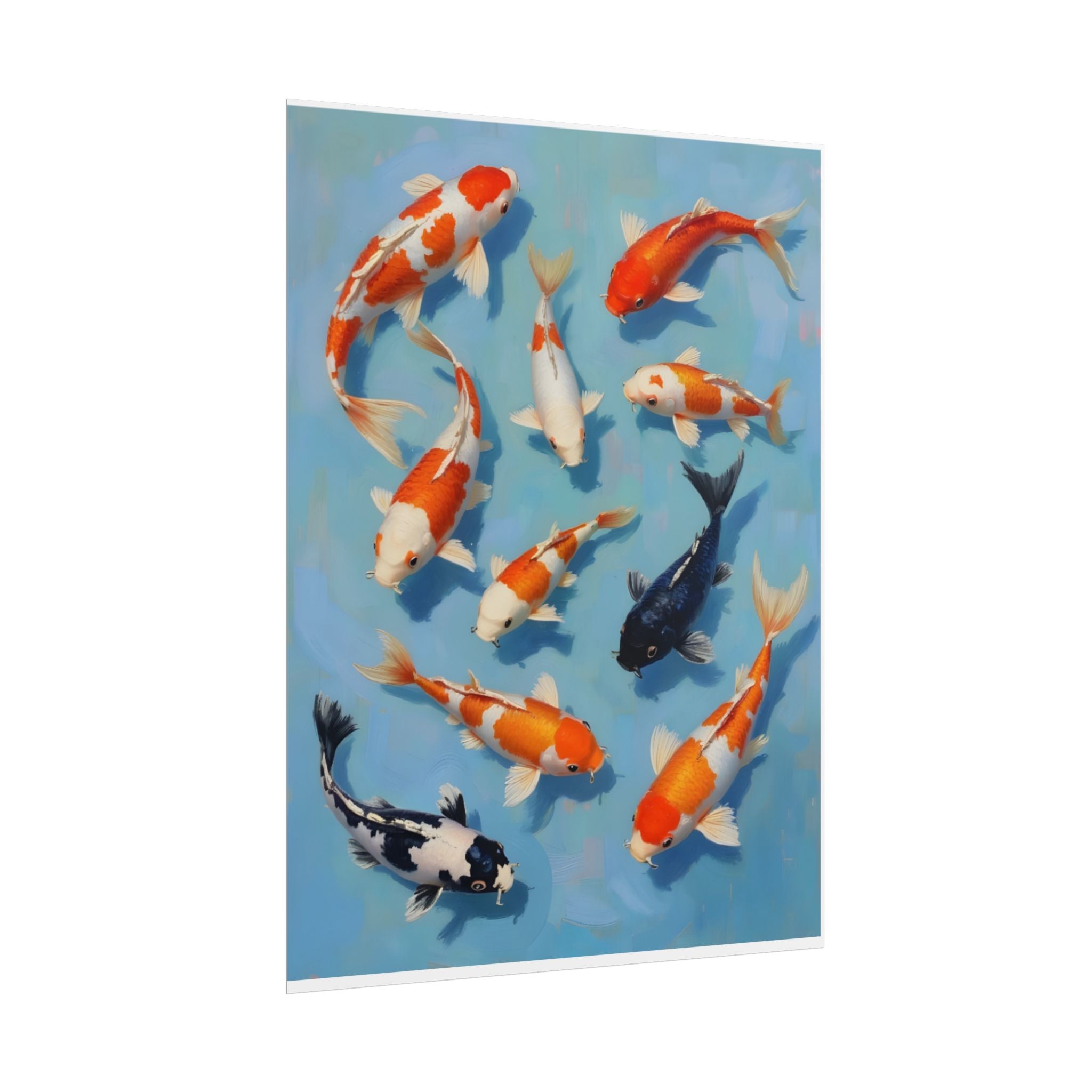 Koi Pond Art Poster - Rolled Decorative Fish Print