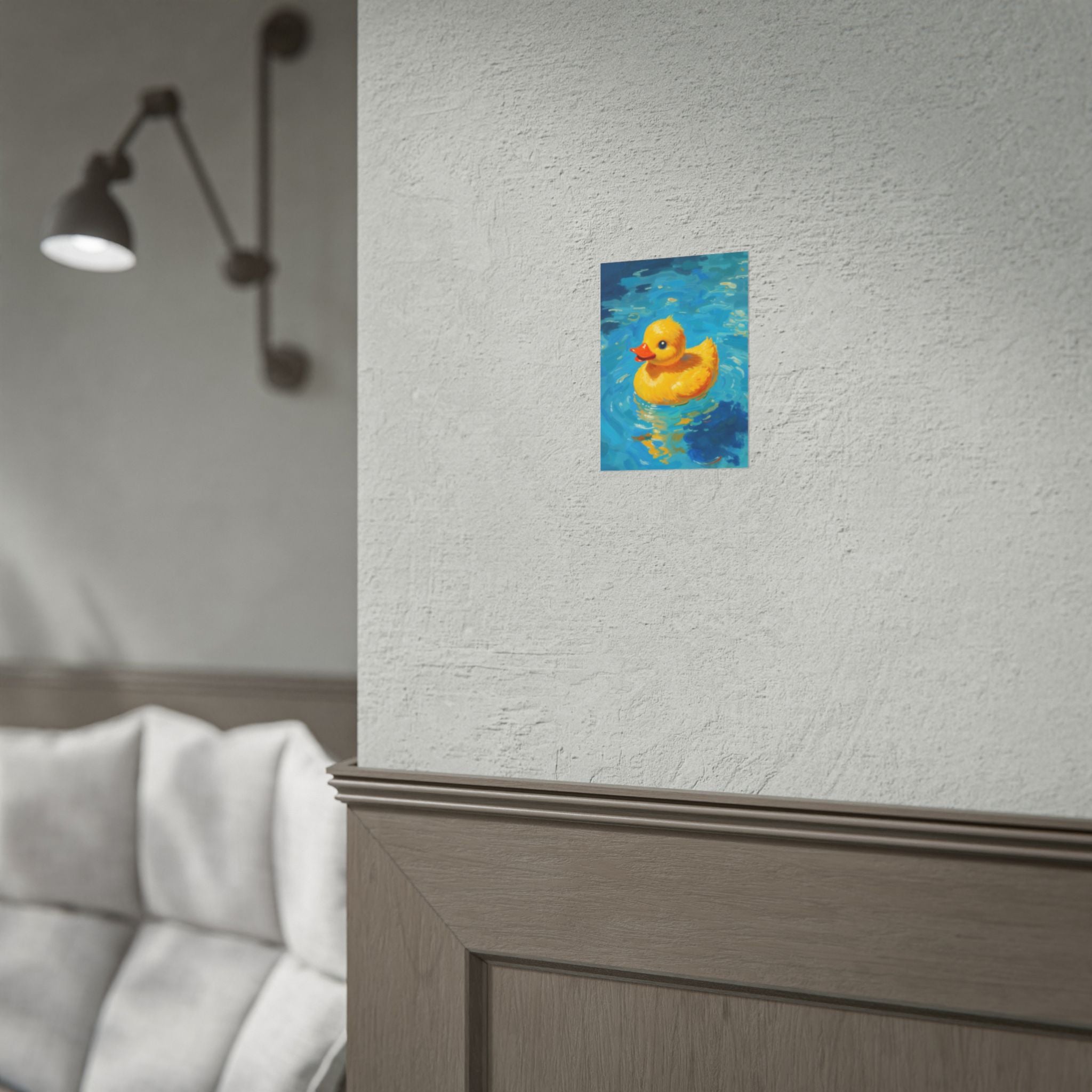 Rubber Duck Poster — Cute Yellow Duckling Wall Art, Nursery & Kids Room Decor