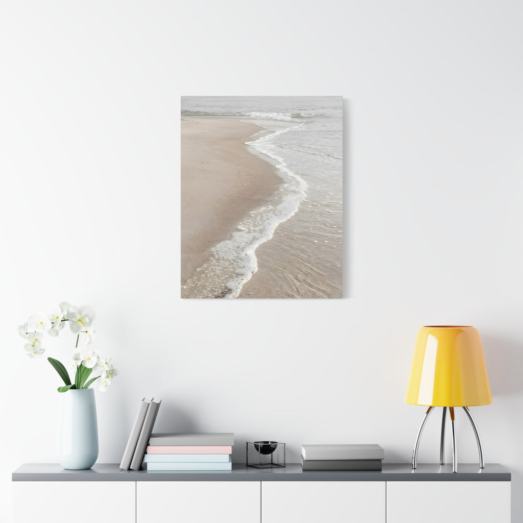 Kustlijn Canvas Print - Rustige Strand Muurkunst