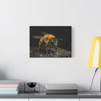 Bumblebee Canvas Print — Realistic Bee Wall Art on Matte Stretched Canvas
