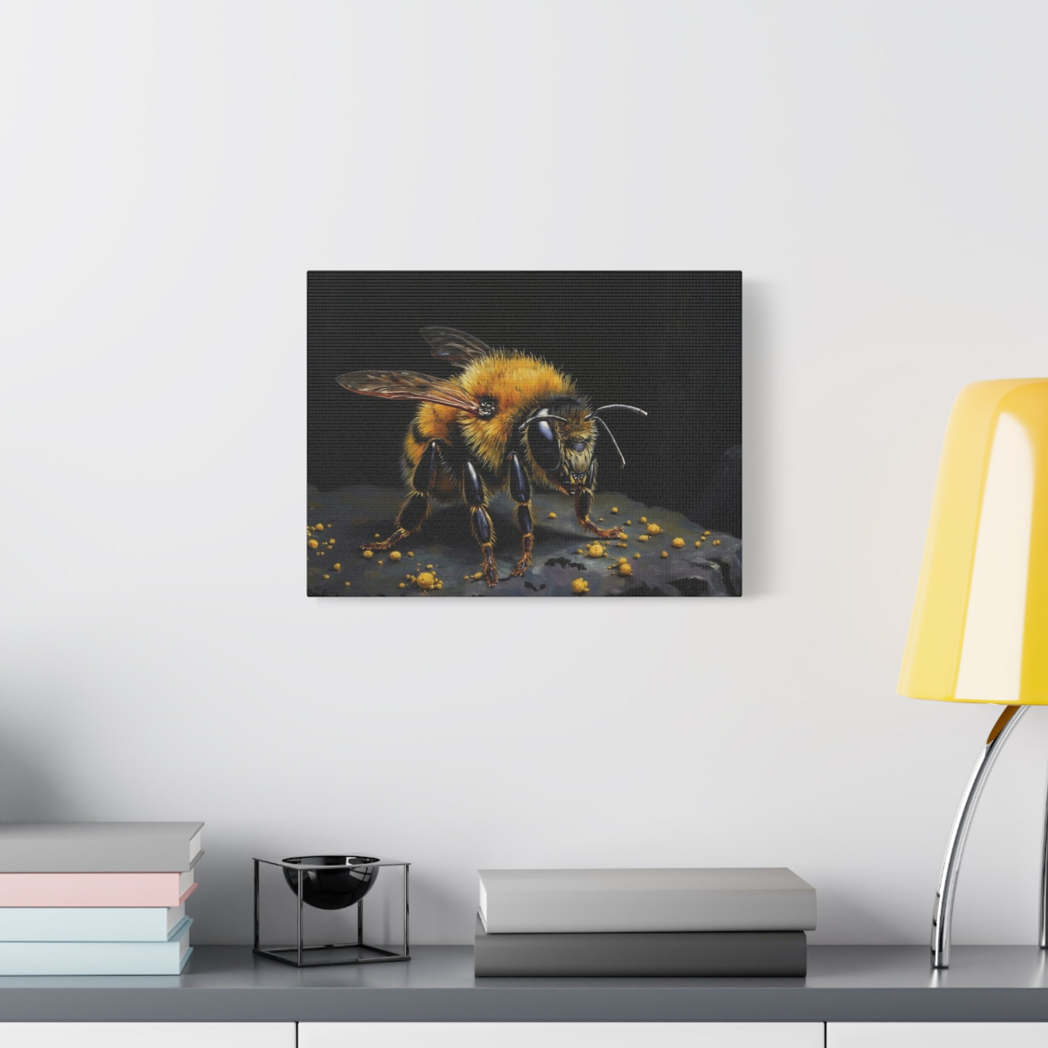 Bumblebee Canvas Print — Realistic Bee Wall Art on Matte Stretched Canvas