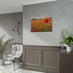 Poppy Field Art Poster - Rolled Floral Wall Print for Home & Office