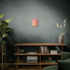 Popcorn with a pink background Wall Art - Stretched Canvas