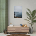 Foggy Coastal Cliff Wall Art  - Poster