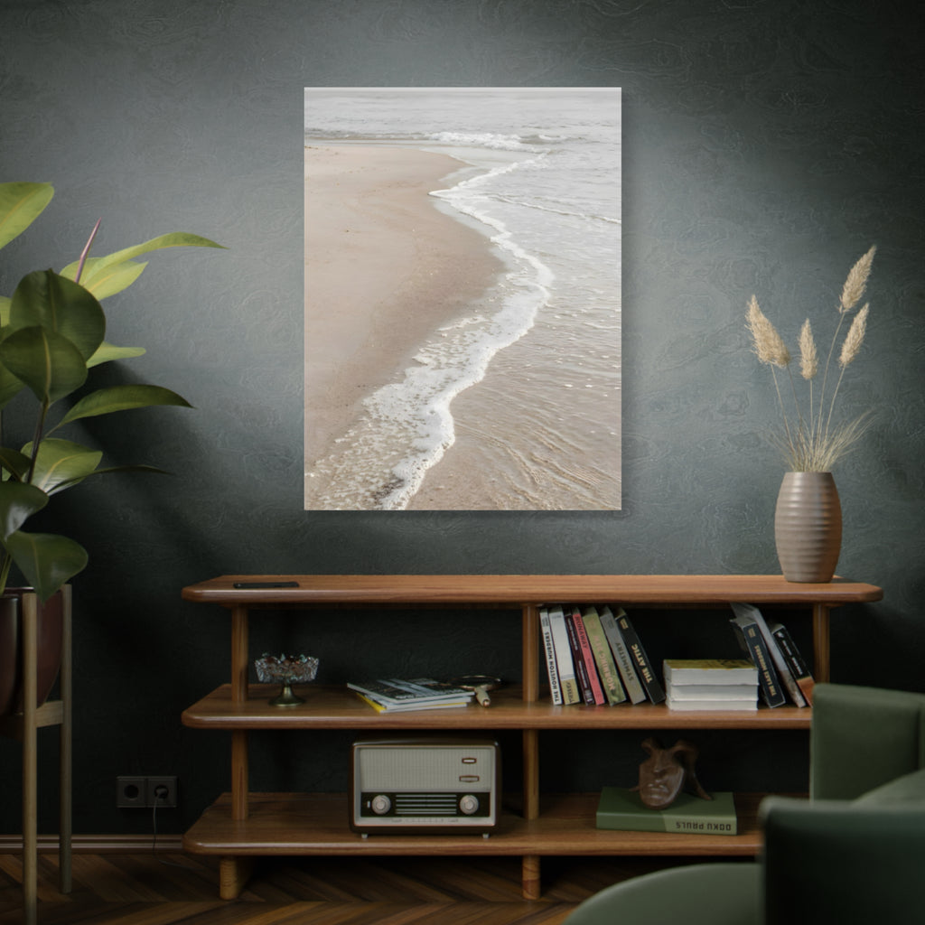 Kustlijn Canvas Print - Rustige Strand Muurkunst