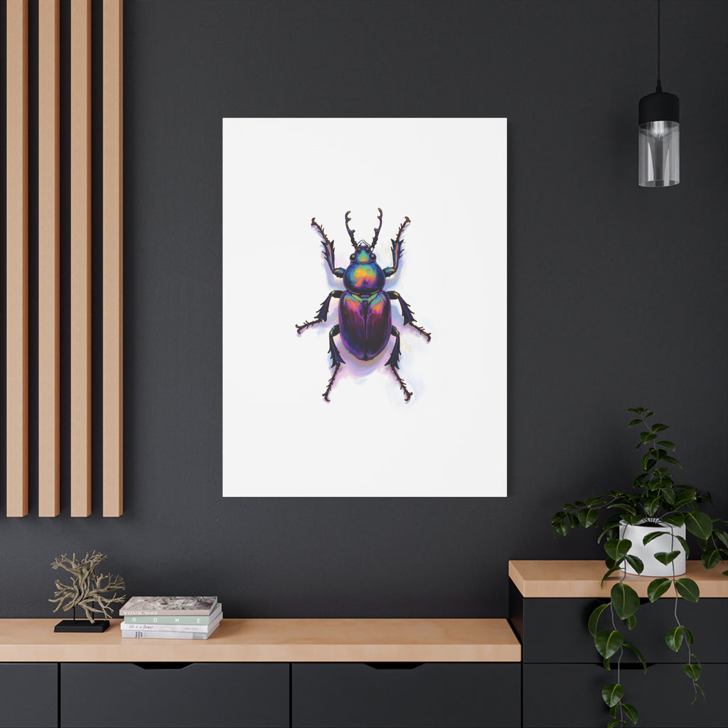 Iridescent Beetle Wall Art – Stretched Canvas
