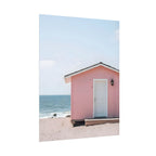 Pink Beach Cottage  Wall Art - Poster