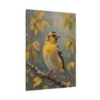 Goldfinch on a branch Wall Art - Stretched Canvas