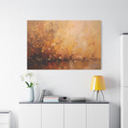 Golden Meadow Abstract Wall Art - Stretched Canvas