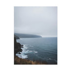 Foggy Coastal Cliff Wall Art  - Poster