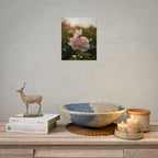 Butterfly on Pink Rose Wall Art - Poster