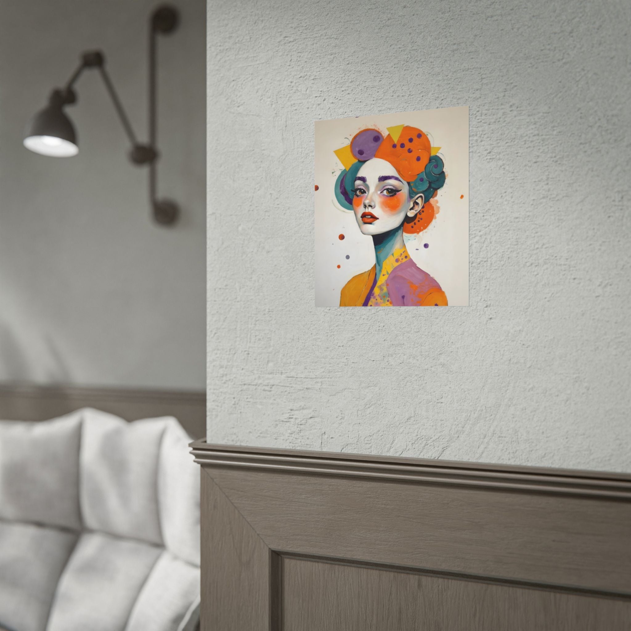 Rolled Poster — Colorful Abstract Portrait Art Print