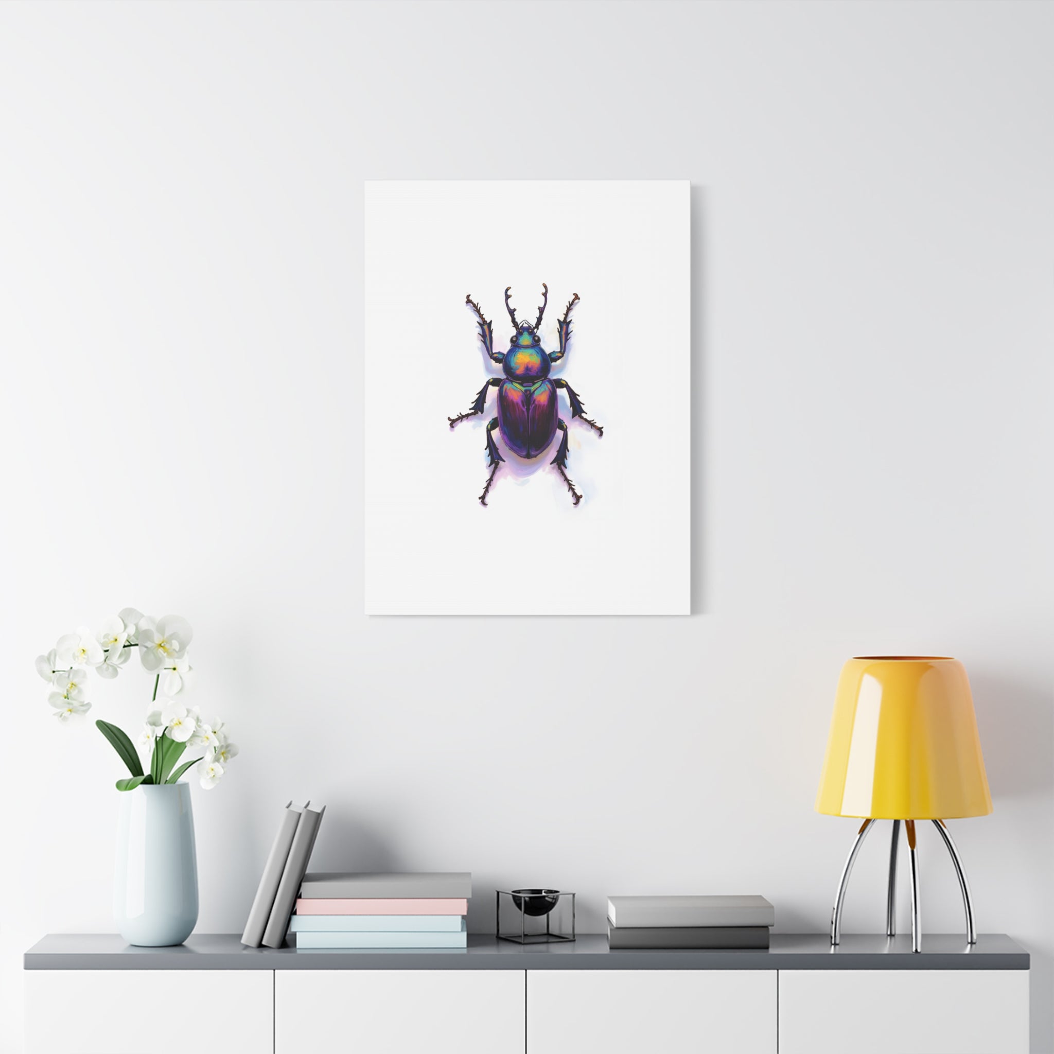 Iridescent Beetle Wall Art – Stretched Canvas