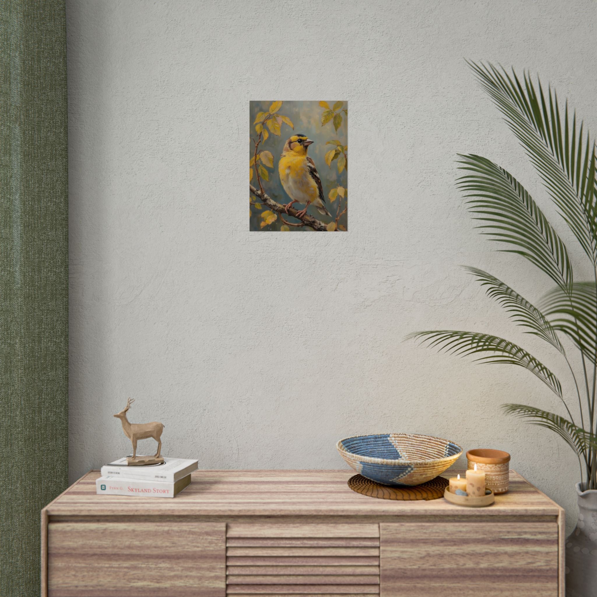 Goldfinch on a branch Wall Art - Poster