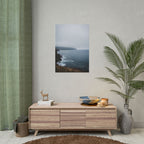Foggy Coastal Cliff Wall Art  - Poster