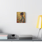 Asian Floral Lady Wall Art - Stretched Canvas
