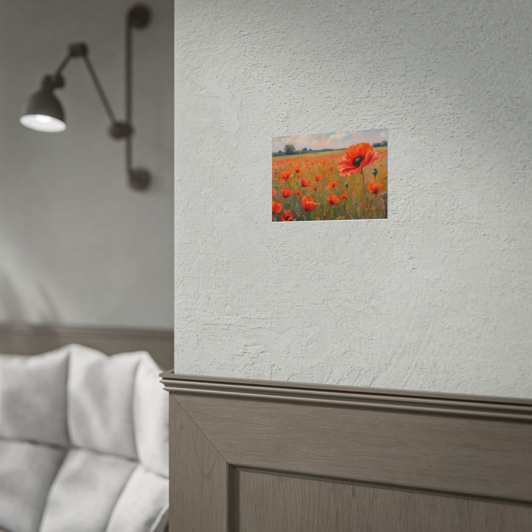 Poppy Field Art Poster - Rolled Floral Wall Print for Home & Office