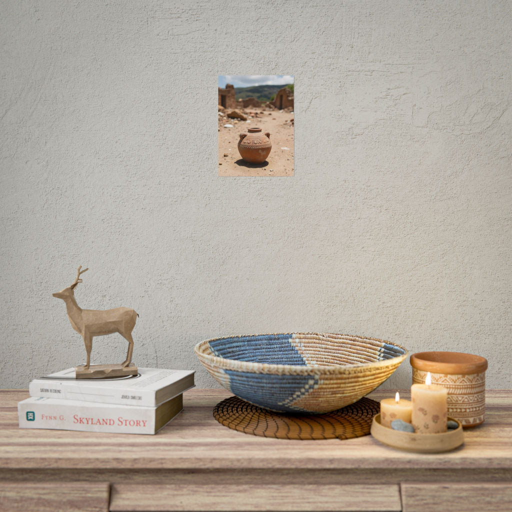 Rustic Terracotta  Clay Pot Desert Poster - Rolled Photo Print