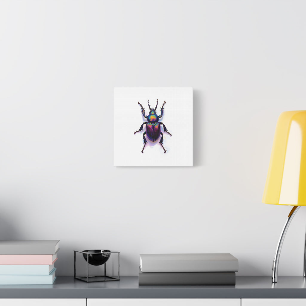 Iridescent Beetle Wall Art – Stretched Canvas
