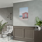 Pink Beach Cottage  Wall Art - Poster