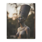 Nefertiti Bronze Statue Wall Art - Egyptian Sculpture Photography - Queen of Egypt - Stretched Canvas