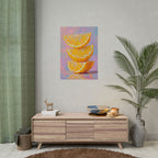 Citrus Slice - Stacked Lemon Wall Art - Stretched Poster