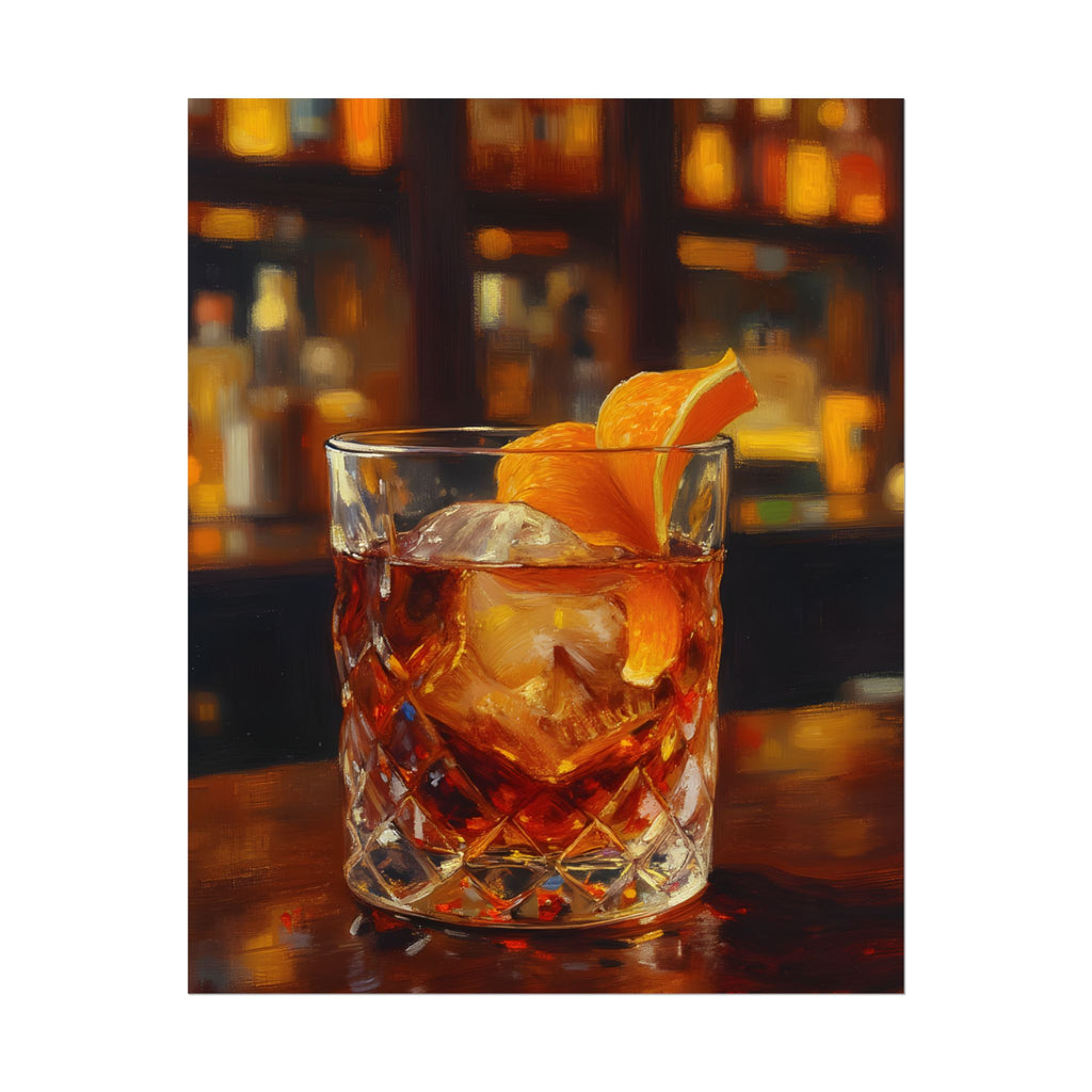 Whisky on Ice Wall Art -  Bar & Home Decor - Poster