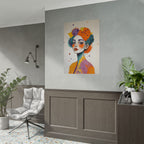Rolled Poster — Colorful Abstract Portrait Art Print