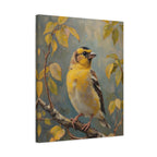 Goldfinch on a branch Wall Art - Stretched Canvas