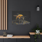 Bumblebee Canvas Print — Realistic Bee Wall Art on Matte Stretched Canvas